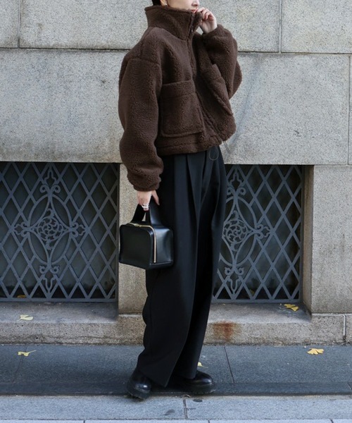 Marient（マリエント）の「ボアジップアウター（その他アウター・レディース・ブラウン/グレー・FREE）」の10枚目の写真