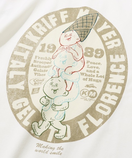 KRIFF MAYER(クリフメイヤー)の「【汗染み防止・軽撥水】ウェットプロテクトT(コーンボーイ)(Tシャツ/カットソー・メンズ・マスタード/チャコール/ブルー/オフホワイト・MEDIUM/X-LARGE/LARGE)」の10枚目の写真