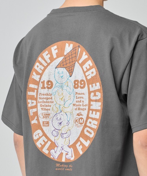 KRIFF MAYER(クリフメイヤー)の「【汗染み防止・軽撥水】ウェットプロテクトT(コーンボーイ)(Tシャツ/カットソー・メンズ・マスタード/チャコール/ブルー/オフホワイト・MEDIUM/X-LARGE/LARGE)」の19枚目の写真