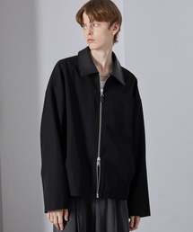 Loose/ルース（ルース）の「合皮切替 ショートダブルジップブルゾン（ブルゾン）」