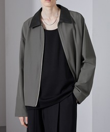 Loose/ルース（ルース）の「合皮切替 ショートダブルジップブルゾン（ブルゾン）」