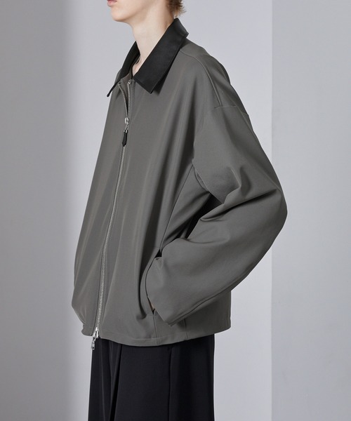 Loose/ルース（ルース）の「合皮切替 ショートダブルジップブルゾン（ブルゾン・メンズ・アッシュグレー/ブラック/ネイビー・L/M/S）」の18枚目の写真