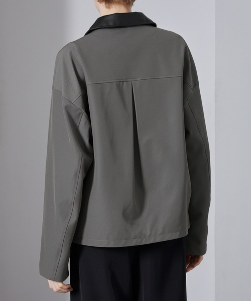 Loose/ルース（ルース）の「合皮切替 ショートダブルジップブルゾン（ブルゾン・メンズ・アッシュグレー/ブラック/ネイビー・L/M/S）」の19枚目の写真