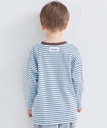 pairmanon | 【綿100%】ユニセックス ネームタグ付き カラーボーダー ロンT(Tシャツ/カットソー)