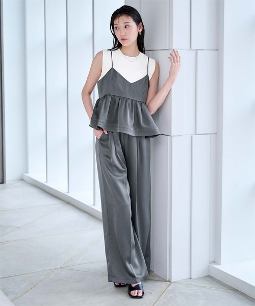 UR'S（ユアーズ）の「フレアサテンキャミソール（キャミソール・レディース・チャコール/ブラック・L/M/S）」の10枚目の写真