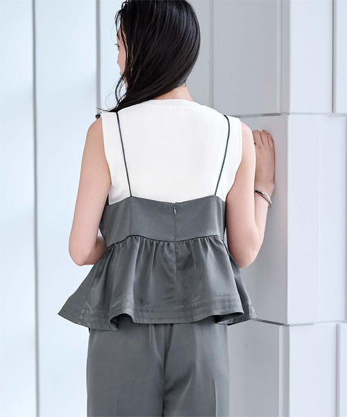 UR'S（ユアーズ）の「フレアサテンキャミソール（キャミソール・レディース・チャコール/ブラック・L/M/S）」の12枚目の写真