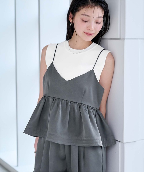 UR'S（ユアーズ）の「フレアサテンキャミソール（キャミソール・レディース・チャコール/ブラック・L/M/S）」の17枚目の写真