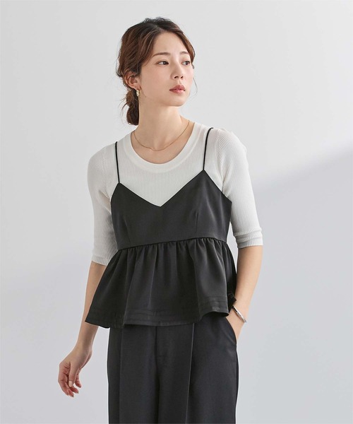 UR'S（ユアーズ）の「フレアサテンキャミソール（キャミソール・レディース・チャコール/ブラック・L/M/S）」の3枚目の写真