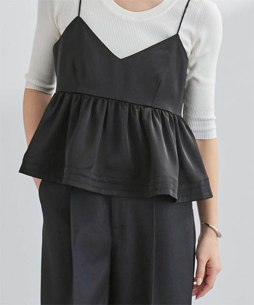 UR'S（ユアーズ）の「フレアサテンキャミソール（キャミソール・レディース・チャコール/ブラック・L/M/S）」の4枚目の写真