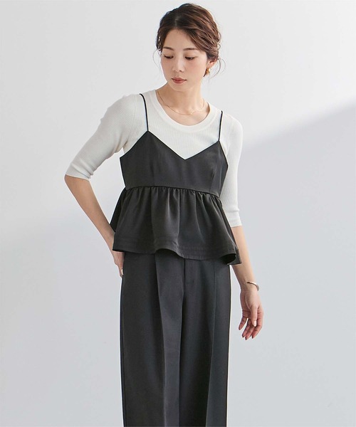 UR'S（ユアーズ）の「フレアサテンキャミソール（キャミソール・レディース・チャコール/ブラック・L/M/S）」の6枚目の写真