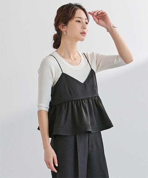 UR'S（ユアーズ）の「フレアサテンキャミソール（キャミソール・レディース・チャコール/ブラック・L/M/S）」の7枚目の写真