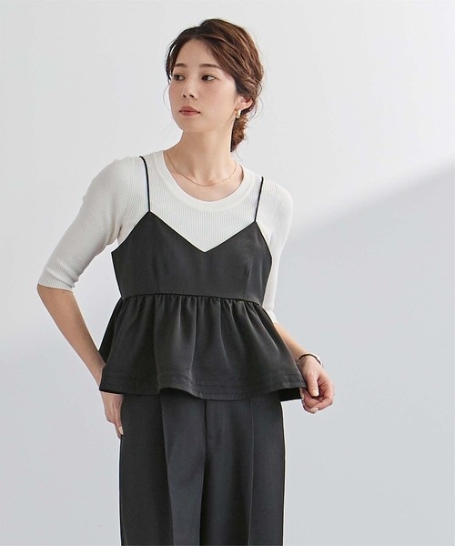 UR'S（ユアーズ）の「フレアサテンキャミソール（キャミソール・レディース・チャコール/ブラック・L/M/S）」の9枚目の写真