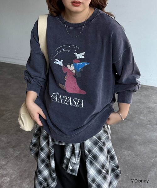 CPCM（シーピーシーエム）の「DisneyFantasia/裏毛スウェット（ニット/セーター・レディース・ピンク/ネイビー/ブラック/サックスブルー・FREE）」の3枚目の写真