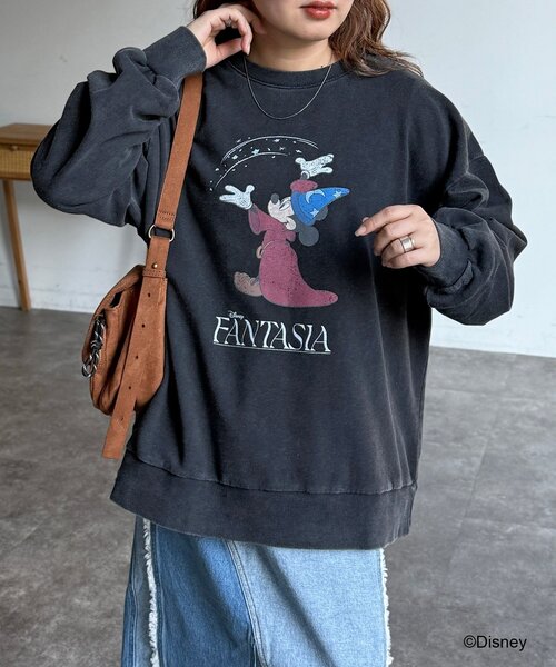 CPCM（シーピーシーエム）の「DisneyFantasia/裏毛スウェット（ニット/セーター・レディース・ピンク/ネイビー/ブラック/サックスブルー・FREE）」の2枚目の写真