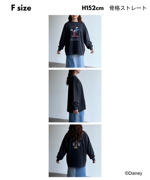 CPCM（シーピーシーエム）の「DisneyFantasia/裏毛スウェット（ニット/セーター・レディース・ピンク/ネイビー/ブラック/サックスブルー・FREE）」の8枚目の写真