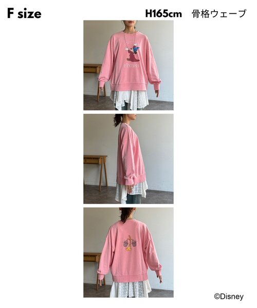 CPCM（シーピーシーエム）の「DisneyFantasia/裏毛スウェット（ニット/セーター・レディース・ピンク/ネイビー/ブラック/サックスブルー・FREE）」の10枚目の写真