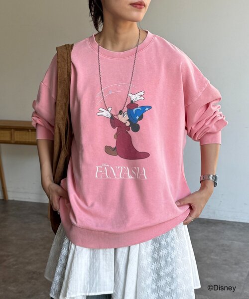 CPCM（シーピーシーエム）の「DisneyFantasia/裏毛スウェット（ニット/セーター・レディース・ピンク/ネイビー/ブラック/サックスブルー・FREE）」の5枚目の写真