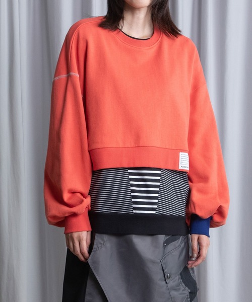 MARECHAL TERRE（マルシャルテル）の「ショート丈スウェット（スウェット・レディース・オレンジ/アイボリー/グレー/ライトブルー/ブラック・MEDIUM）」の6枚目の写真