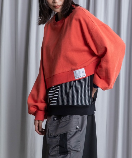 MARECHAL TERRE（マルシャルテル）の「ショート丈スウェット（スウェット・レディース・オレンジ/アイボリー/グレー/ライトブルー/ブラック・MEDIUM）」の7枚目の写真