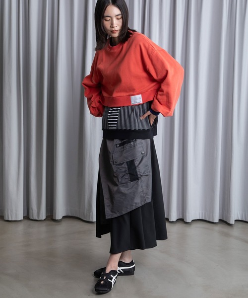 MARECHAL TERRE（マルシャルテル）の「ショート丈スウェット（スウェット・レディース・オレンジ/アイボリー/グレー/ライトブルー/ブラック・MEDIUM）」の9枚目の写真