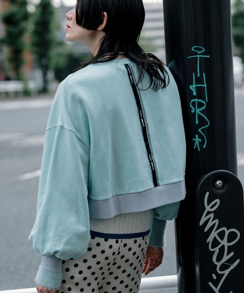 MARECHAL TERRE（マルシャルテル）の「ショート丈スウェット（スウェット・レディース・オレンジ/アイボリー/グレー/ライトブルー/ブラック・MEDIUM）」の11枚目の写真