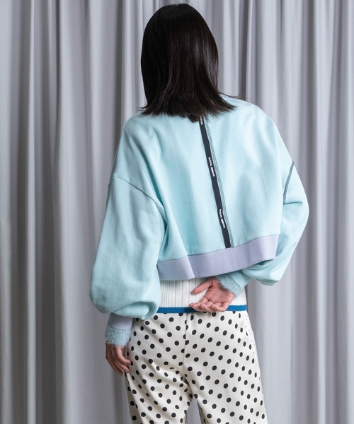 MARECHAL TERRE（マルシャルテル）の「ショート丈スウェット（スウェット・レディース・オレンジ/アイボリー/グレー/ライトブルー/ブラック・MEDIUM）」の15枚目の写真