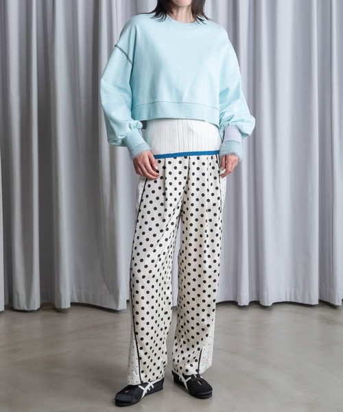 MARECHAL TERRE（マルシャルテル）の「ショート丈スウェット（スウェット・レディース・オレンジ/アイボリー/グレー/ライトブルー/ブラック・MEDIUM）」の18枚目の写真