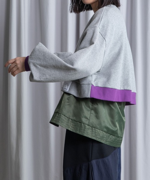 MARECHAL TERRE（マルシャルテル）の「ショート丈スウェット（スウェット・レディース・オレンジ/アイボリー/グレー/ライトブルー/ブラック・MEDIUM）」の19枚目の写真