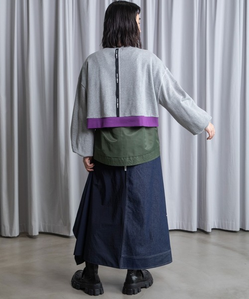 MARECHAL TERRE（マルシャルテル）の「ショート丈スウェット（スウェット・レディース・オレンジ/アイボリー/グレー/ライトブルー/ブラック・MEDIUM）」の21枚目の写真