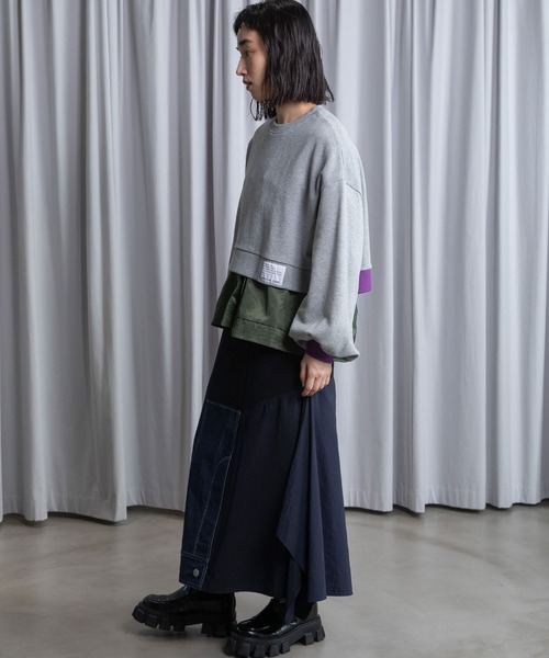 MARECHAL TERRE（マルシャルテル）の「ショート丈スウェット（スウェット・レディース・オレンジ/アイボリー/グレー/ライトブルー/ブラック・MEDIUM）」の22枚目の写真