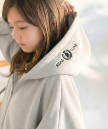 classicalelf（クラシカルエルフ）の「【キッズ】親子リンクコーデ可能◎ゆるっとダボっと可愛い♪裏起毛クロップドワイドパーカー（パーカー）」