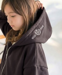 classicalelf（クラシカルエルフ）の「【キッズ】親子リンクコーデ可能◎ゆるっとダボっと可愛い♪裏起毛クロップドワイドパーカー（パーカー）」