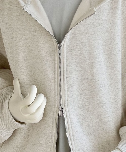 classicalelf（クラシカルエルフ）の「【キッズ】親子リンクコーデ可能◎ゆるっとダボっと可愛い♪裏起毛クロップドワイドパーカー（パーカー・キッズ・オートミール/チャコール・160/140/120/100）」の21枚目の写真