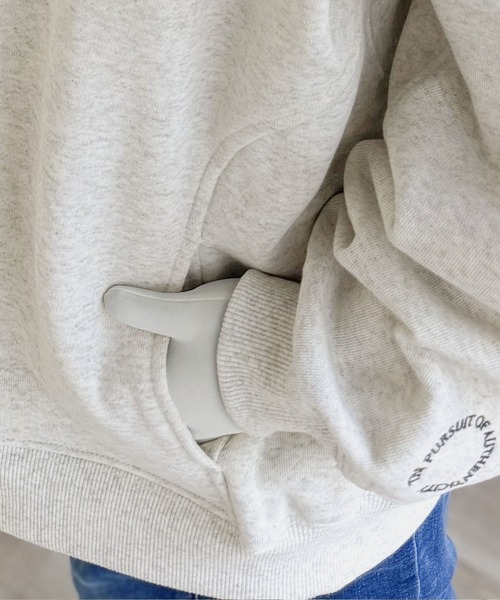 classicalelf（クラシカルエルフ）の「【キッズ】親子リンクコーデ可能◎ゆるっとダボっと可愛い♪裏起毛クロップドワイドパーカー（パーカー・キッズ・オートミール/チャコール・160/140/120/100）」の22枚目の写真