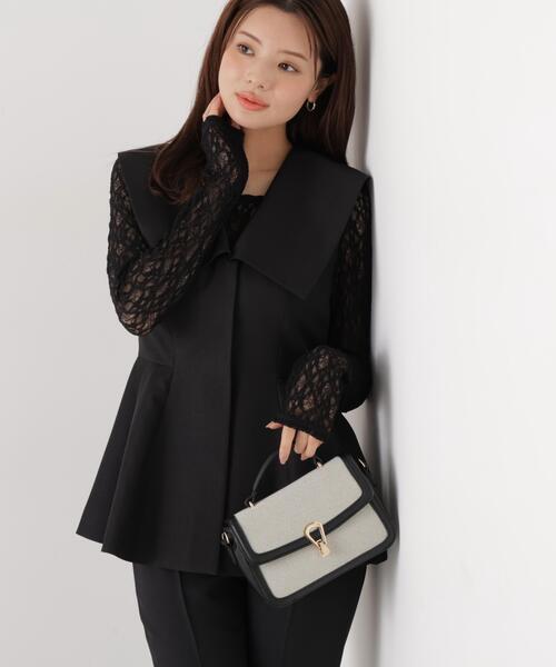 a/mie（アミー）の「＜ａ＞ビックカラージレ / 1216159200（ベスト・レディース・ブラック/グレー・MEDIUM/SMALL）」の4枚目の写真