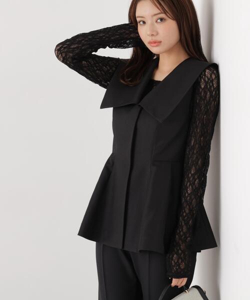 a/mie（アミー）の「＜ａ＞ビックカラージレ / 1216159200（ベスト・レディース・ブラック/グレー・MEDIUM/SMALL）」の9枚目の写真