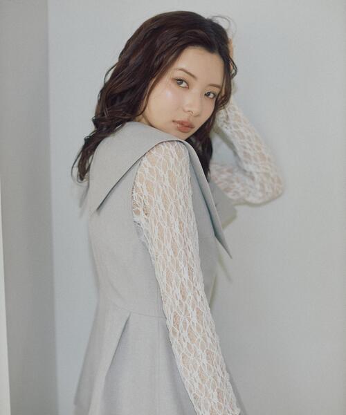 a/mie（アミー）の「＜ａ＞ビックカラージレ / 1216159200（ベスト・レディース・ブラック/グレー・MEDIUM/SMALL）」の14枚目の写真