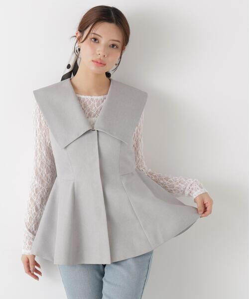 a/mie（アミー）の「＜ａ＞ビックカラージレ / 1216159200（ベスト・レディース・ブラック/グレー・MEDIUM/SMALL）」の21枚目の写真