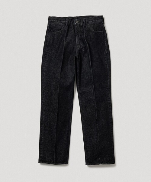 ADAM ET ROPE'(アダムエロペ)の「ストレート スラックスデニム / ADAM ET ROPE' JEANS -IMAG-(デニムパンツ・メンズ・ブラック系その他/ネイビー・S/M/L/XL)」の2枚目の写真