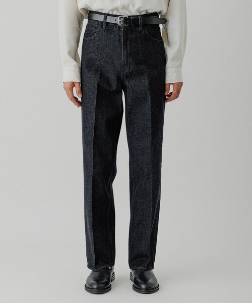 ADAM ET ROPE'(アダムエロペ)の「ストレート スラックスデニム / ADAM ET ROPE' JEANS -IMAG-(デニムパンツ・メンズ・ブラック系その他/ネイビー・S/M/L/XL)」の3枚目の写真