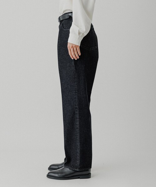 ADAM ET ROPE'(アダムエロペ)の「ストレート スラックスデニム / ADAM ET ROPE' JEANS -IMAG-(デニムパンツ・メンズ・ブラック系その他/ネイビー・S/M/L/XL)」の4枚目の写真