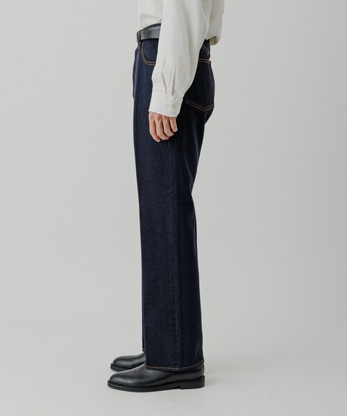 ADAM ET ROPE'(アダムエロペ)の「ストレート スラックスデニム / ADAM ET ROPE' JEANS -IMAG-(デニムパンツ・メンズ・ブラック系その他/ネイビー・S/M/L/XL)」の7枚目の写真