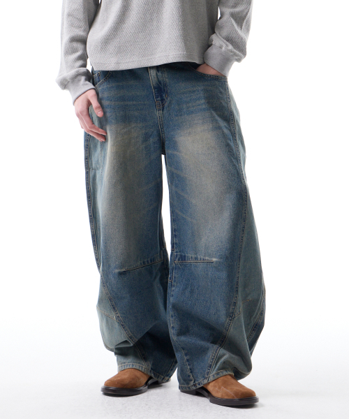 LEARVE(ルアブ)の「スプリットアークカーブデニムパンツ(デニムパンツ・メンズ・その他・S/M/L/XL)」の2枚目の写真