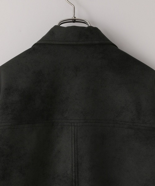 LOWRYS FARM（ローリーズファーム）の「【LFM(U)】ボンデッドレザージャケット　 645011（テーラードジャケット・メンズ・ブラック/ブラウン・MEDIUM/LARGE）」の7枚目の写真