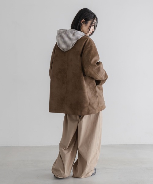 LOWRYS FARM（ローリーズファーム）の「【LFM(U)】ボンデッドレザージャケット　 645011（テーラードジャケット・メンズ・ブラック/ブラウン・MEDIUM/LARGE）」の22枚目の写真