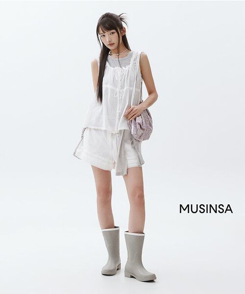 MUSINSA STANDARD WOMAN（ムシンサスタンダードウーマン）の「ウィメンズエッセンシャルタンクトップ [ミディアムグレー]（Tシャツ/カットソー・レディース・その他・LARGE/SMALL/MEDIUM/X-SMALL）」の3枚目の写真