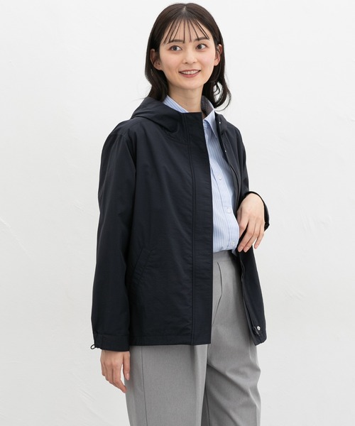 Honeys(ハニーズ)の「【非フッ素撥水加工】撥水加工フードブルゾン(ブルゾン・レディース・アイボリー/ブルーグレー/ピンク系/ベージュ/ネイビー・S/M/LL/L)」の14枚目の写真