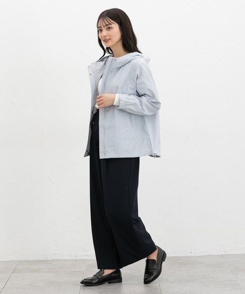 Honeys(ハニーズ)の「【非フッ素撥水加工】撥水加工フードブルゾン(ブルゾン・レディース・アイボリー/ブルーグレー/ピンク系/ベージュ/ネイビー・S/M/LL/L)」の21枚目の写真