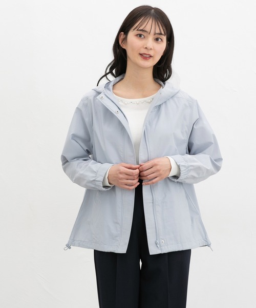 Honeys(ハニーズ)の「【非フッ素撥水加工】撥水加工フードブルゾン(ブルゾン・レディース・アイボリー/ブルーグレー/ピンク系/ベージュ/ネイビー・S/M/LL/L)」の22枚目の写真