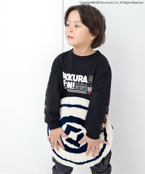BREEZE(ブリーズ)の「【リンク】防汚加工 くら寿司コラボ 4柄4色Tシャツ(Tシャツ/カットソー・キッズ・ネイビー/オフホワイト/ライム/ブラック・110/100/90/80/140/130/120)」の7枚目の写真